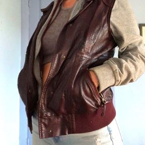 SOLD - GARAGE Leather Bomber Jacket